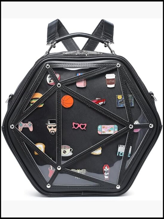 Star Ita Bag Crossbody Shoulder Backpack Multi-Purpose Pins Display Clear Window main image 4